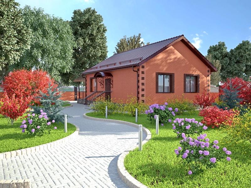 Дачный дом из кирпича Традиционные материалы