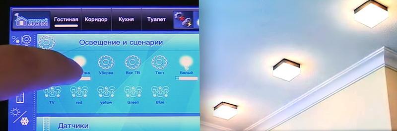 Управление освещением Возможности