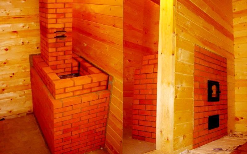 Строительство кирпичной печи для бани