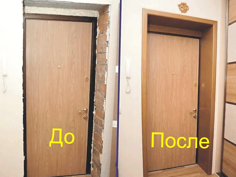Откосы до и после монтажа Монтаж откосов