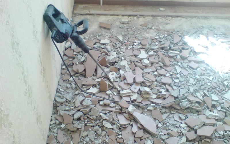 Подготовка бетонной основы Удаление старой стяжки пола своими руками